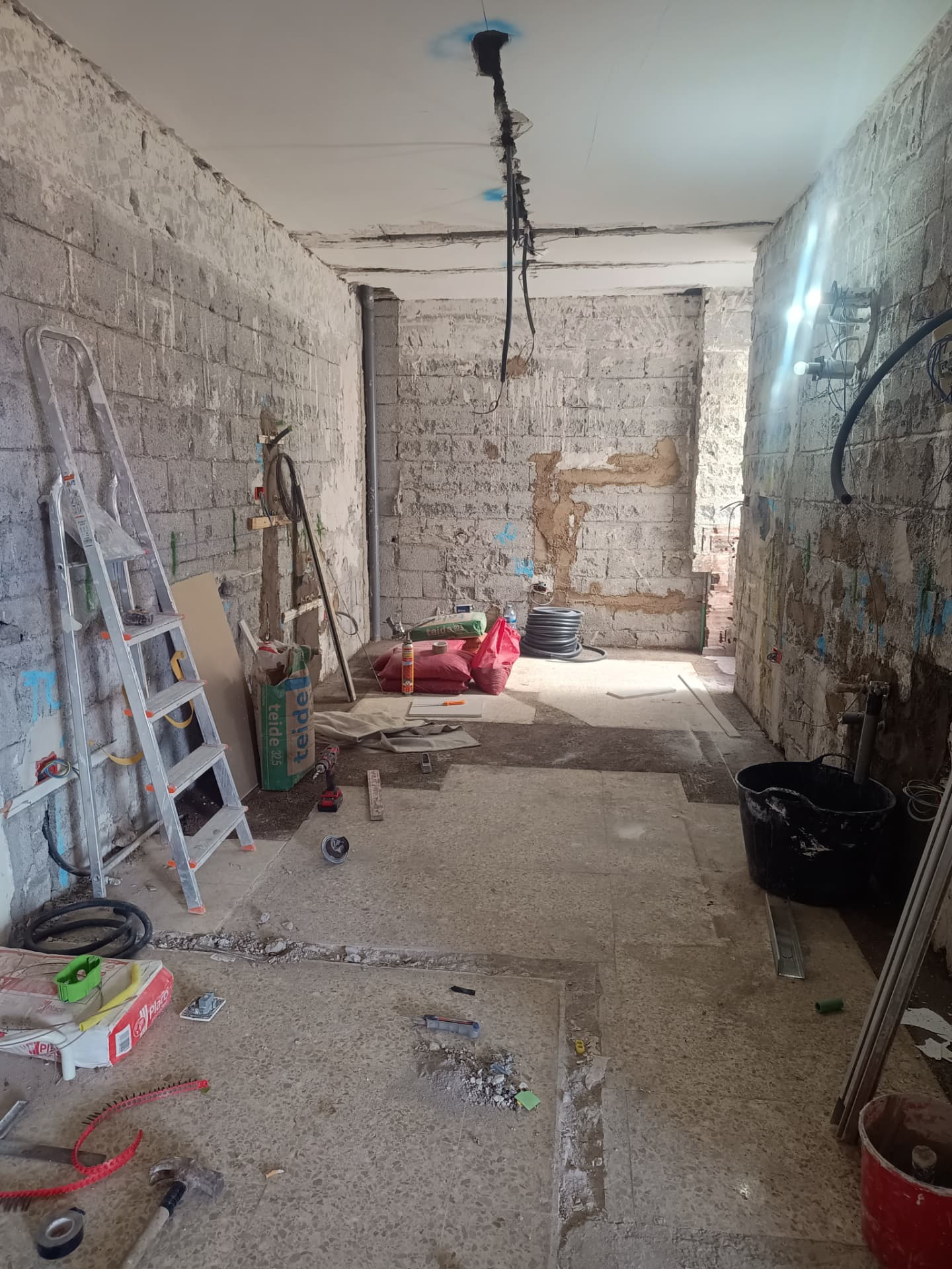 Antes de la reforma: Cocina en blanco y nogal